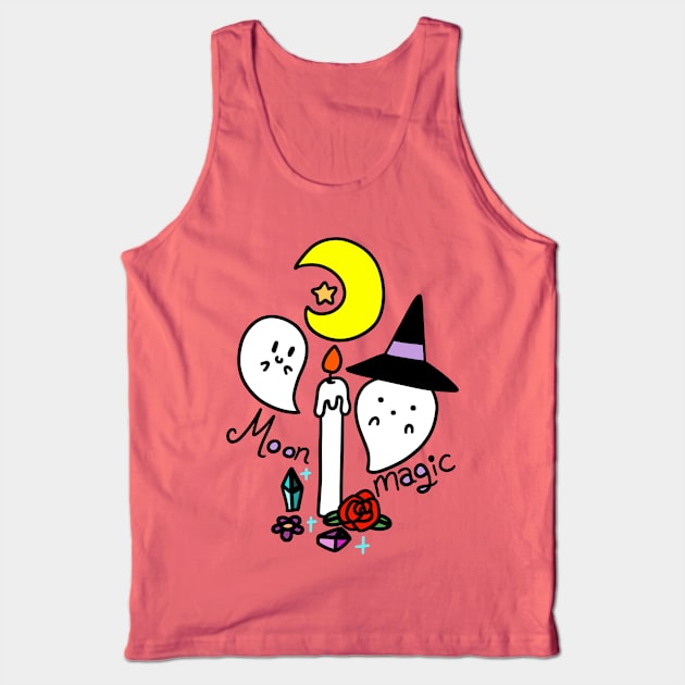 Moon Magic Ghosts Tank Top by saradaboru